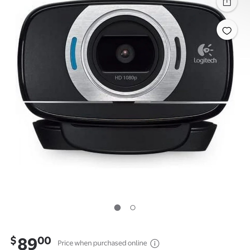 Logitech Black HD 1080p Webcam